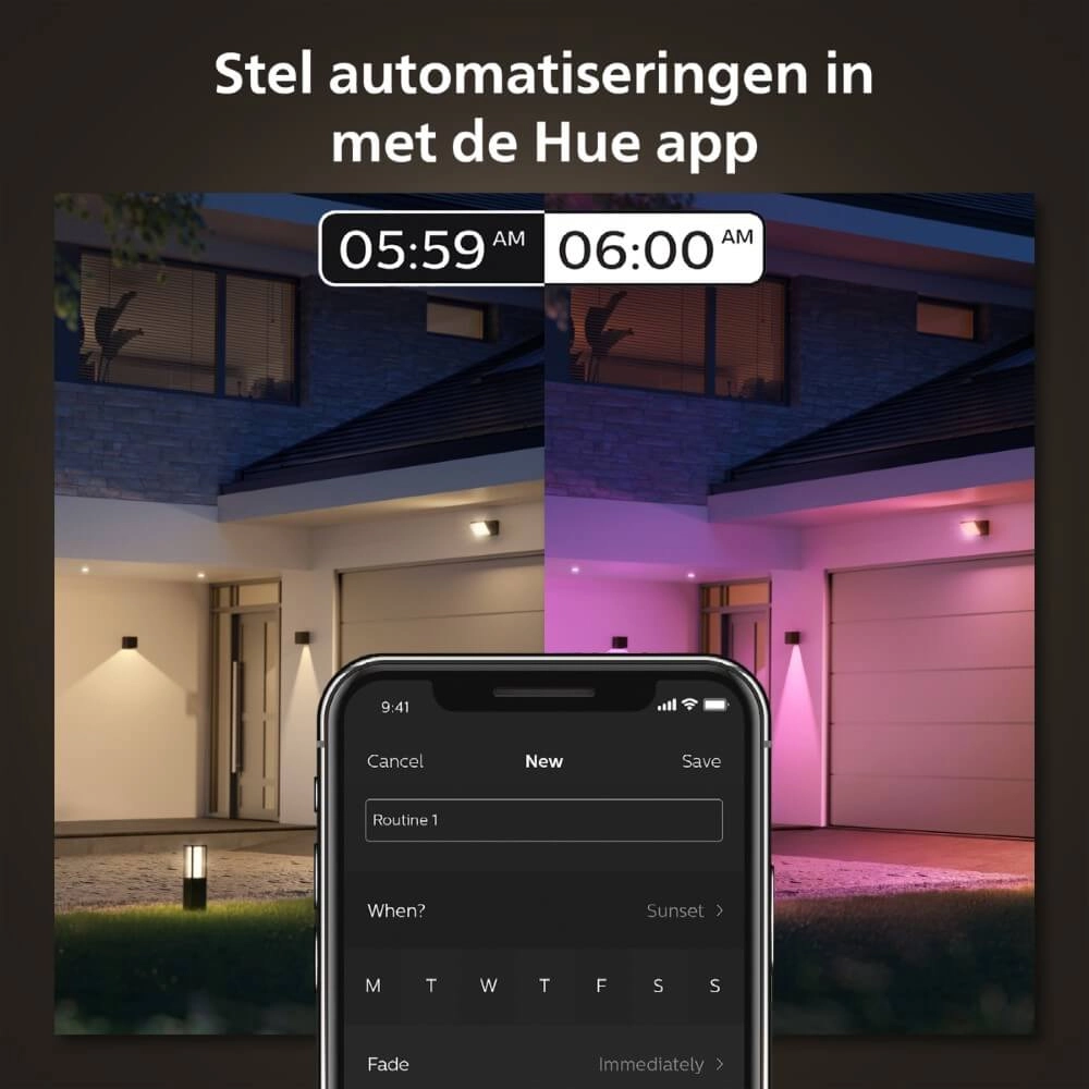 Lampe d'extérieur Down Hue Resonate Philips 8719514466777