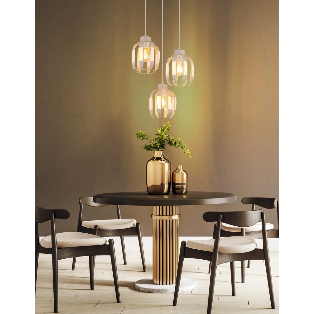 Lampe pendante de salle à manger Arlen Brun sable clair à 3 Globo 9007371583560