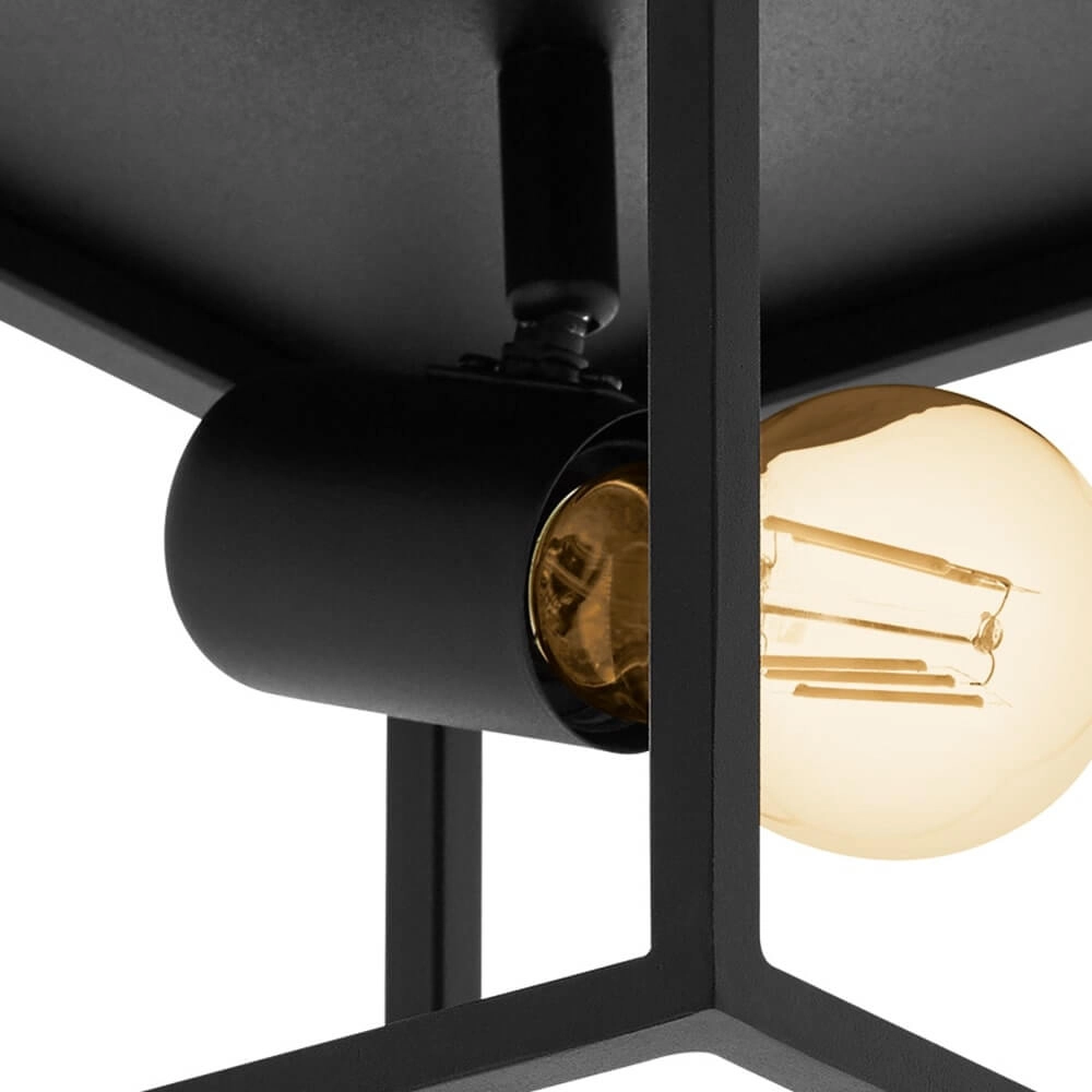 Plafonnier noir Silentina 1 lumière Eglo 9002759983314