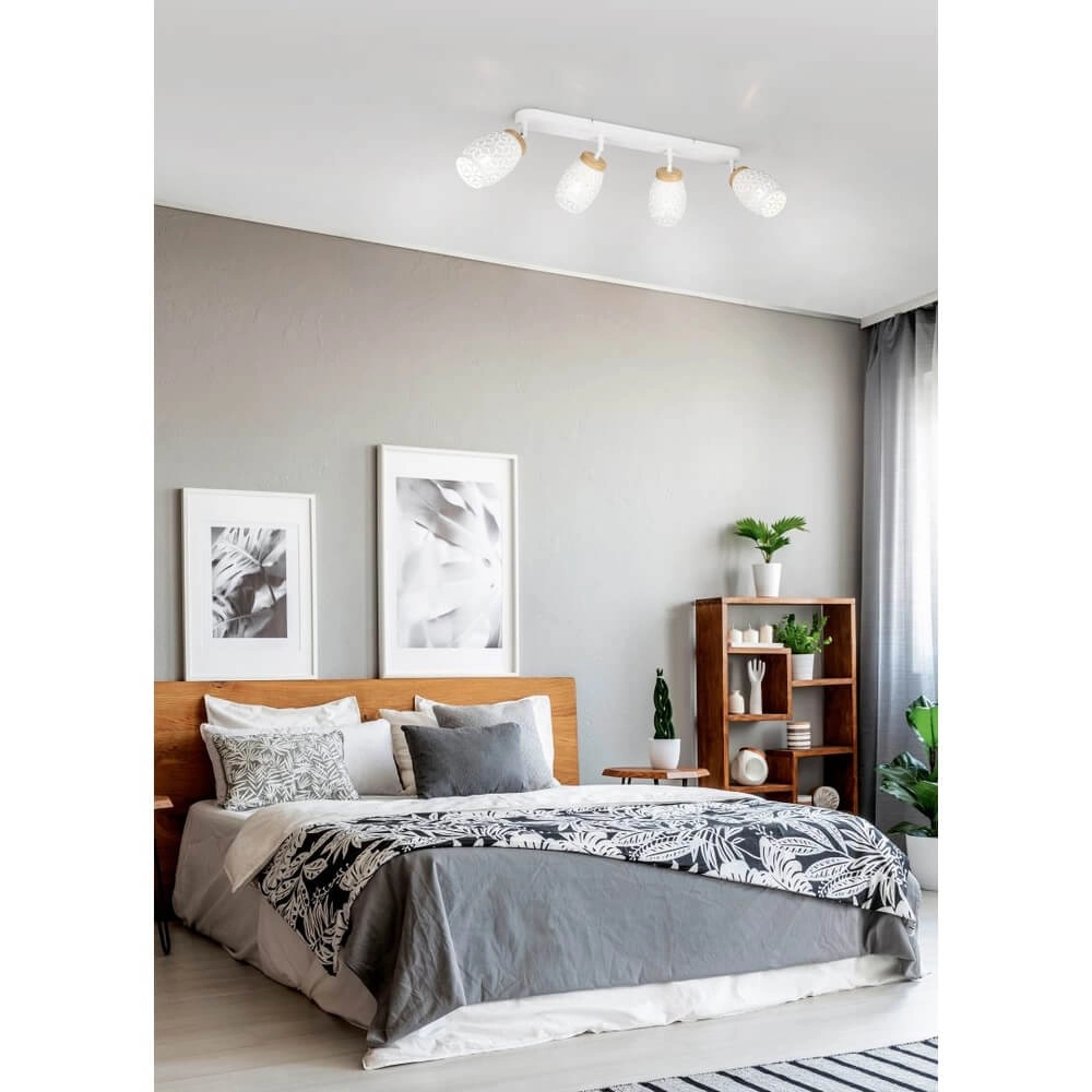 Spot apparent à 4 lumières Bidar blanc Trio 4017807640694