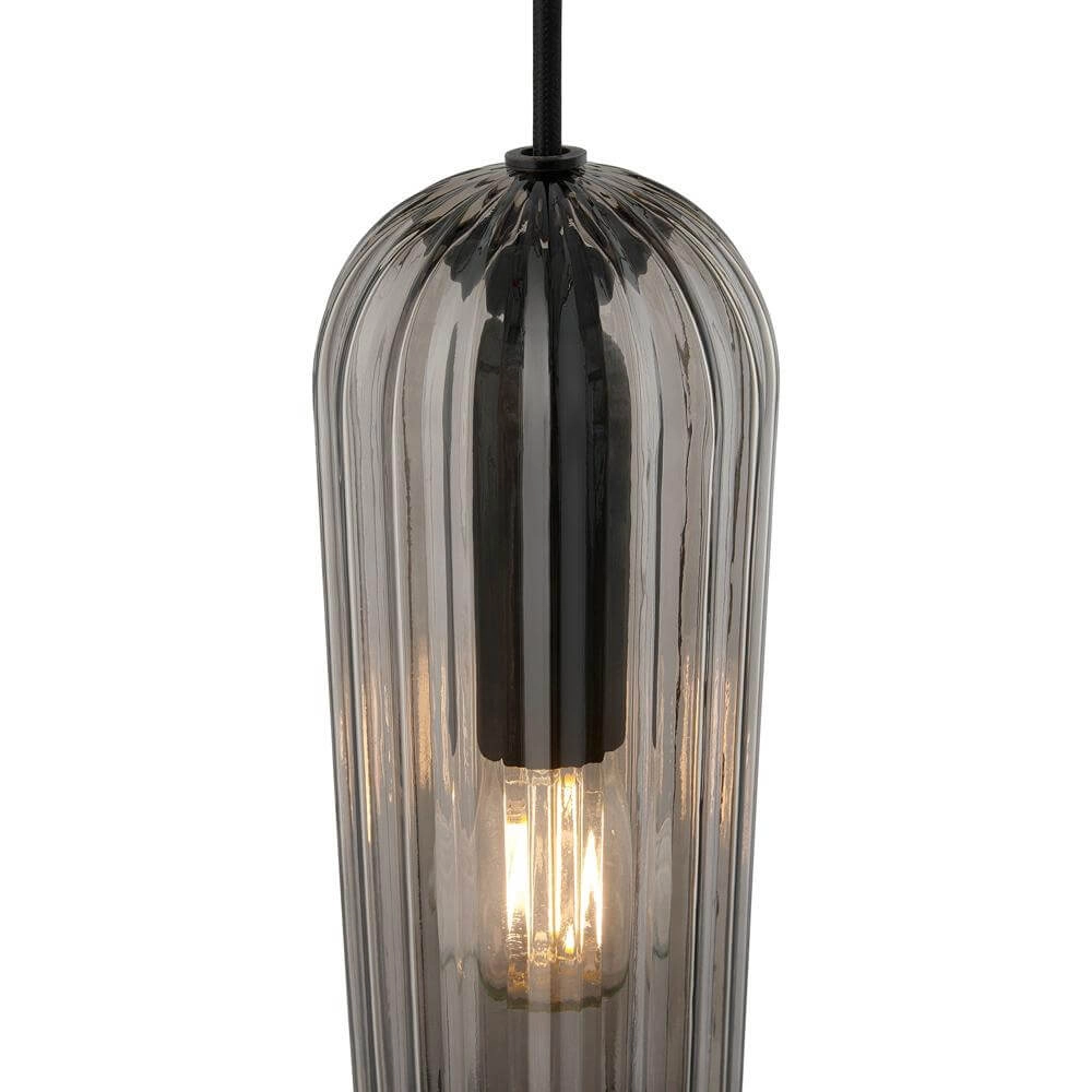 Suspension moderne Miella noir avec verre fumé Nordlux 5704924018602