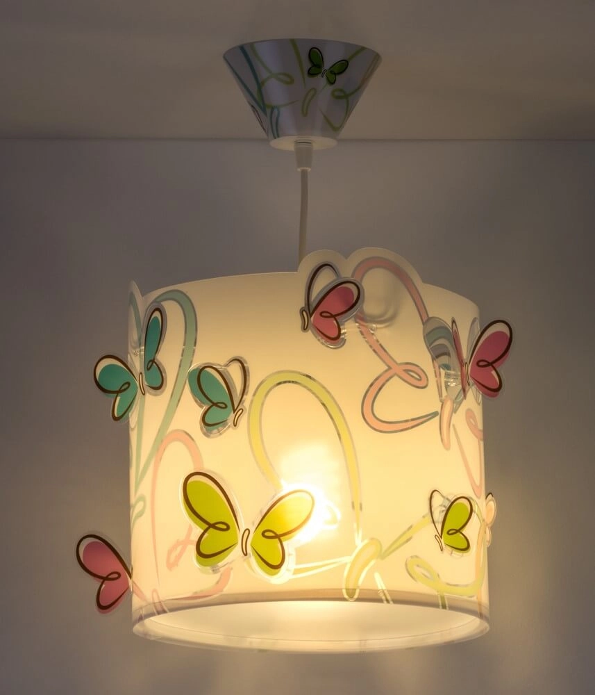 Lampe suspendue chambre d'enfant Butterfly Dalber 8420406621425
