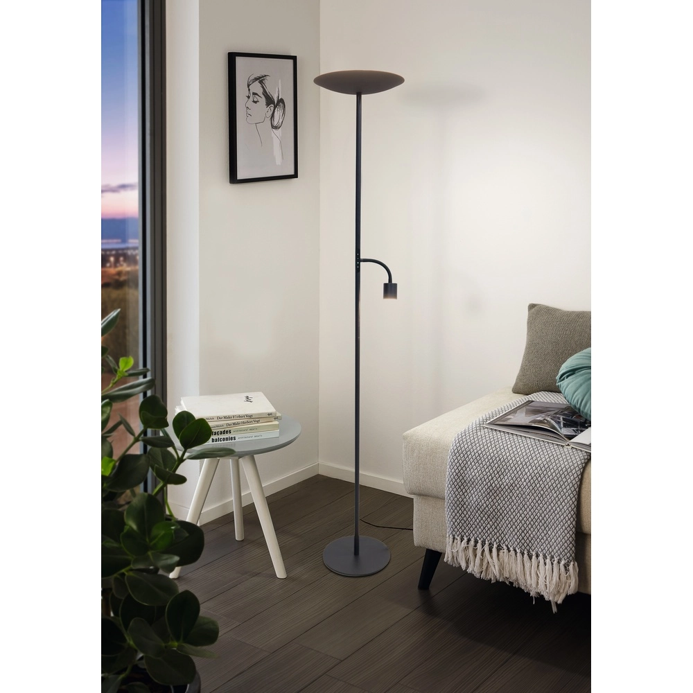 Lampadaire Conivarino noir Eglo 9008606356577