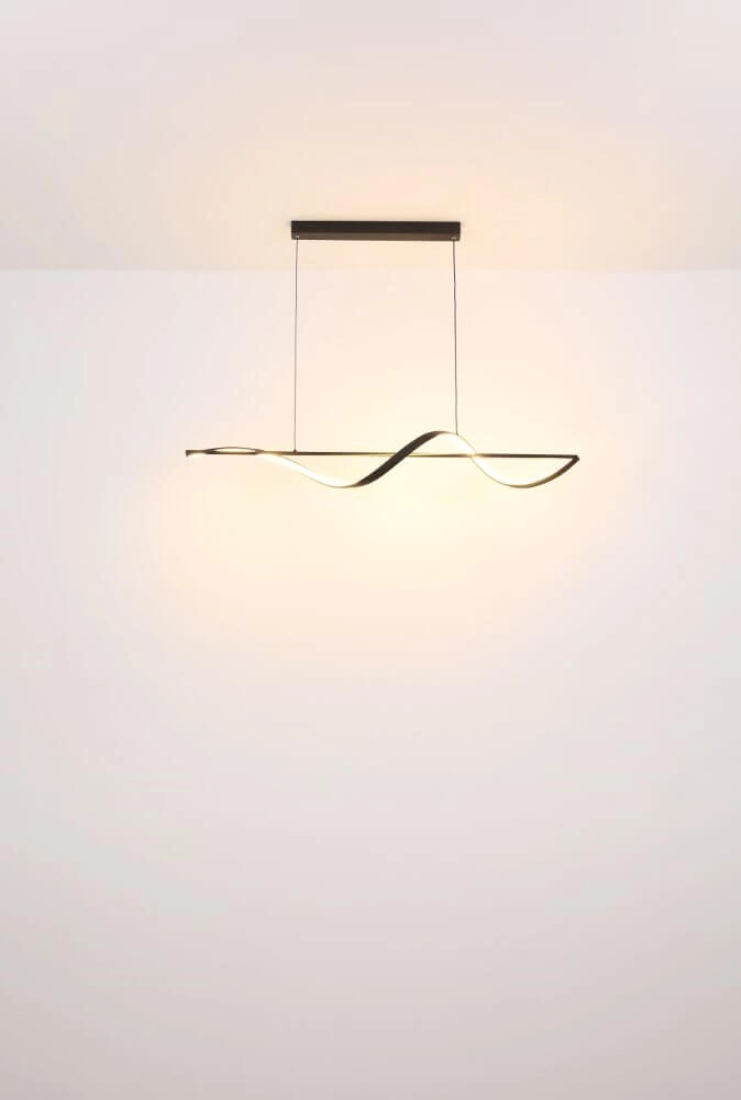 Lampe suspendue ondulée Violino conception noire Globo 9007371446117