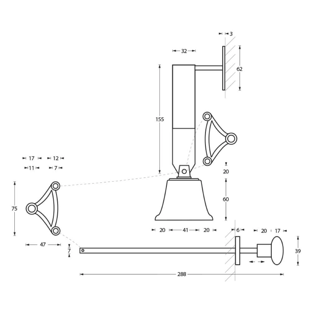 Sonnette classique/sonnette Chimea noir Intersteel 8714186122822