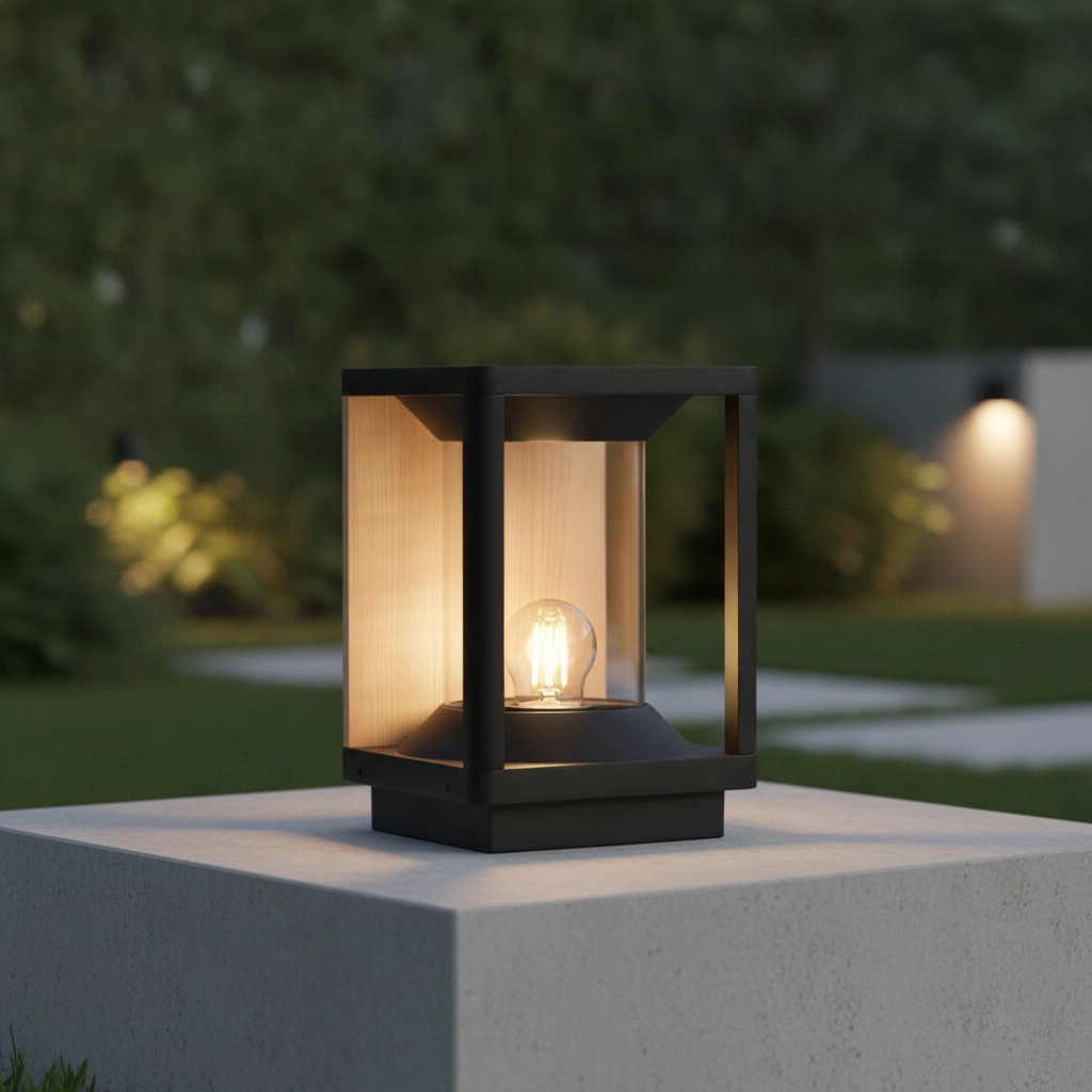 Lampe de jardin Pacific Fond bois 22cm