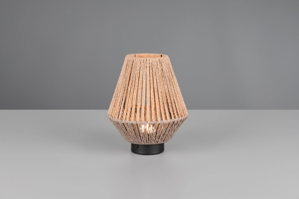 Lampe de table en rotin Lira Rechargeable Trio 4017807643169