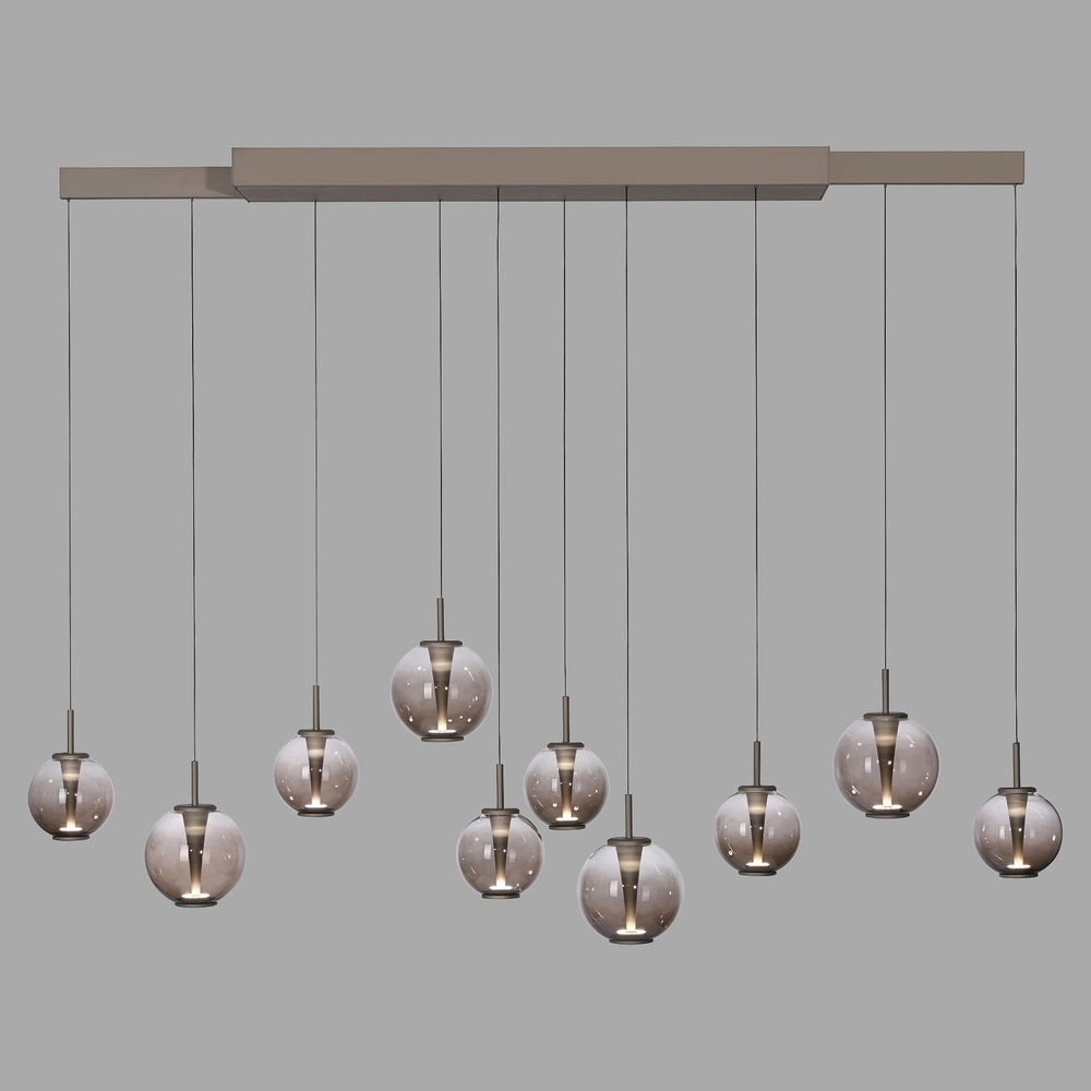 Lampe suspendue Pure E-Infinty Bronce avec verre ambré