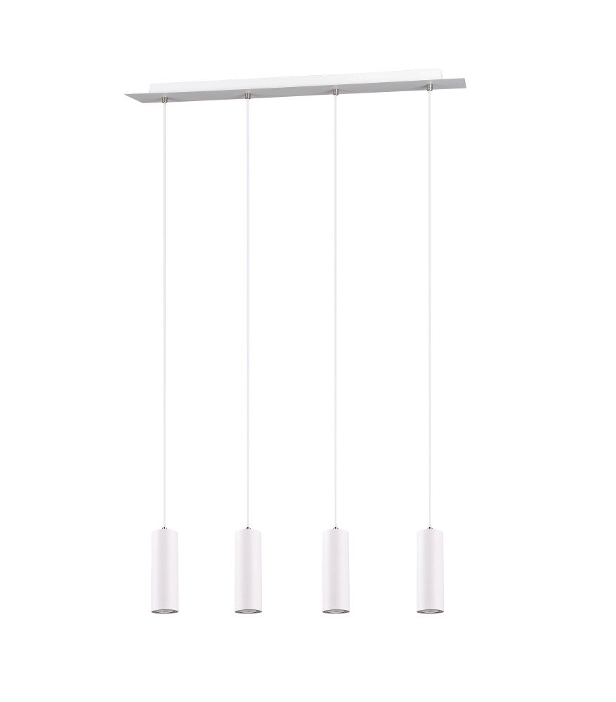 Lampe à suspension Marley 4 lumières blanc Trio 4017807408751