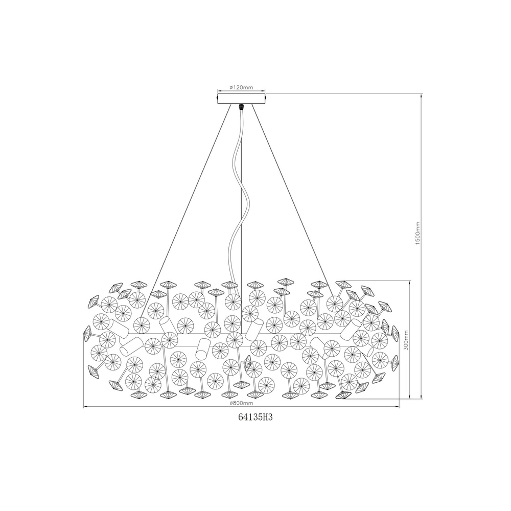 Lampe suspendue Katrina or Ø 80cm Globo 9007371475315