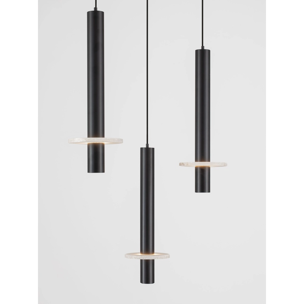 Lampe pendante de conception Noemi noir avec blanc Ø 47cm Lyora 5212063503281