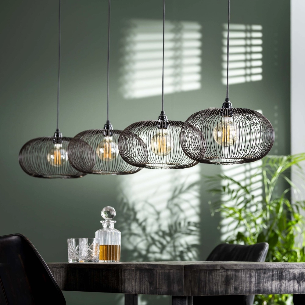 Lampe suspendue à 4 lumières Copper Ø 35 cm Lyora 8716803513266
