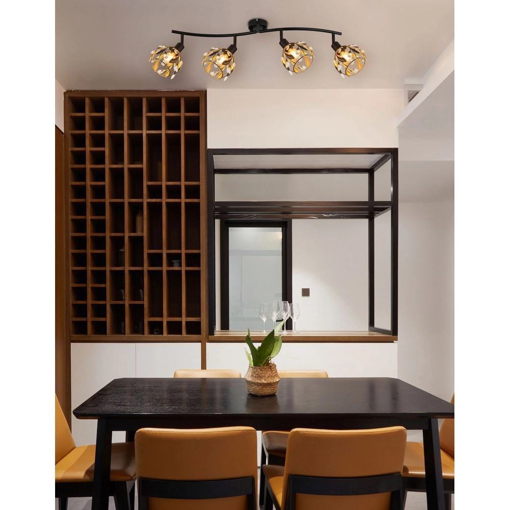 Lampe de plafond de campagne Mika Noir Globo 9007371528295