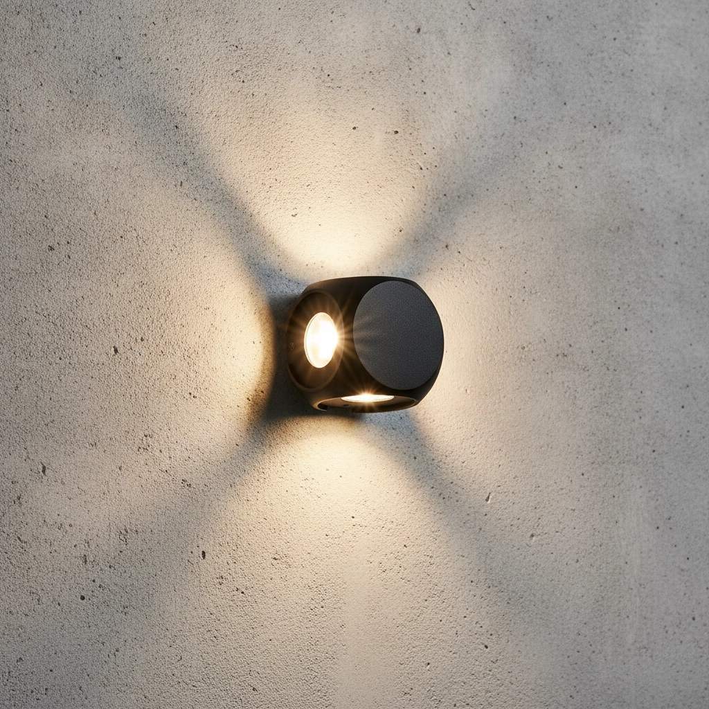 Applique murale unique Zari 4 lumières anthracite