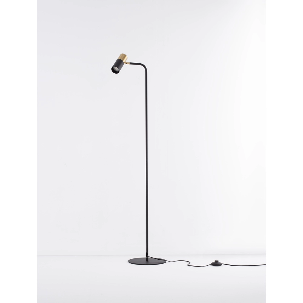 Lampadaire Pongo noir avec or Lyora 5212017441799