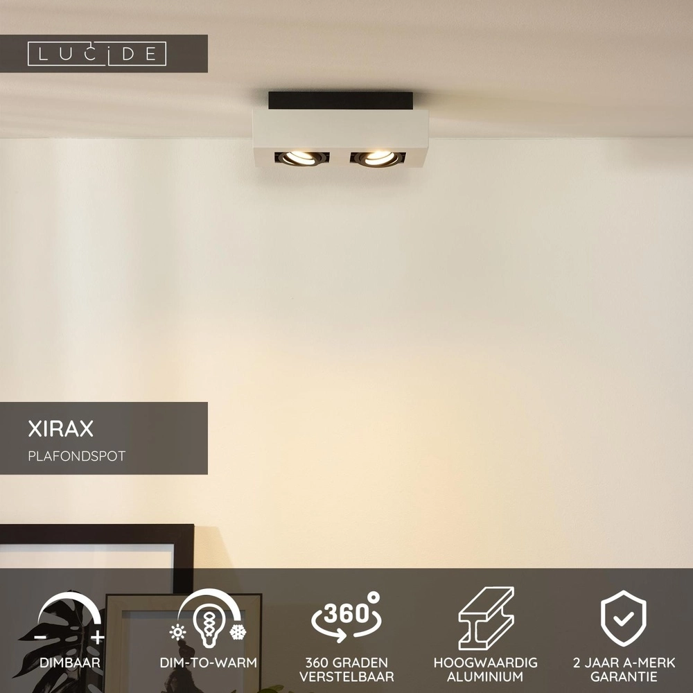 Projecteur de plafond Xirax 2 x 5W blanc Lucide 5411212092311