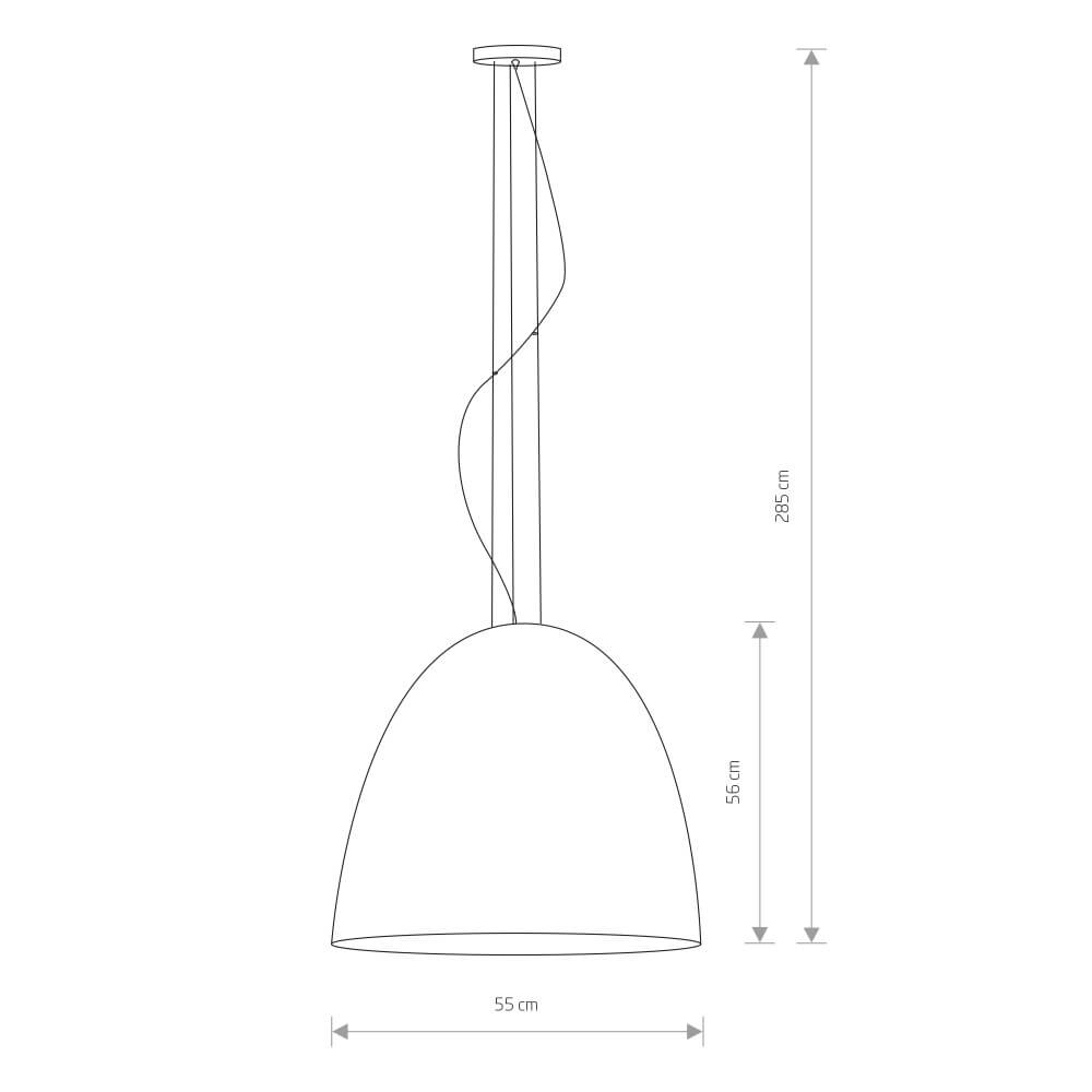 Lampe suspendue blanche Egg L Ø 55 cm Lyora 5903139902397