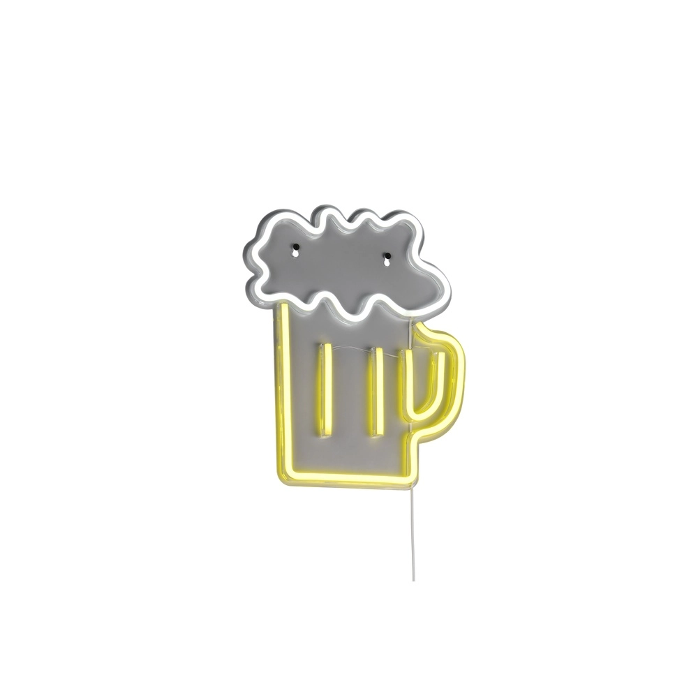 Applique murale néon Beer jaune