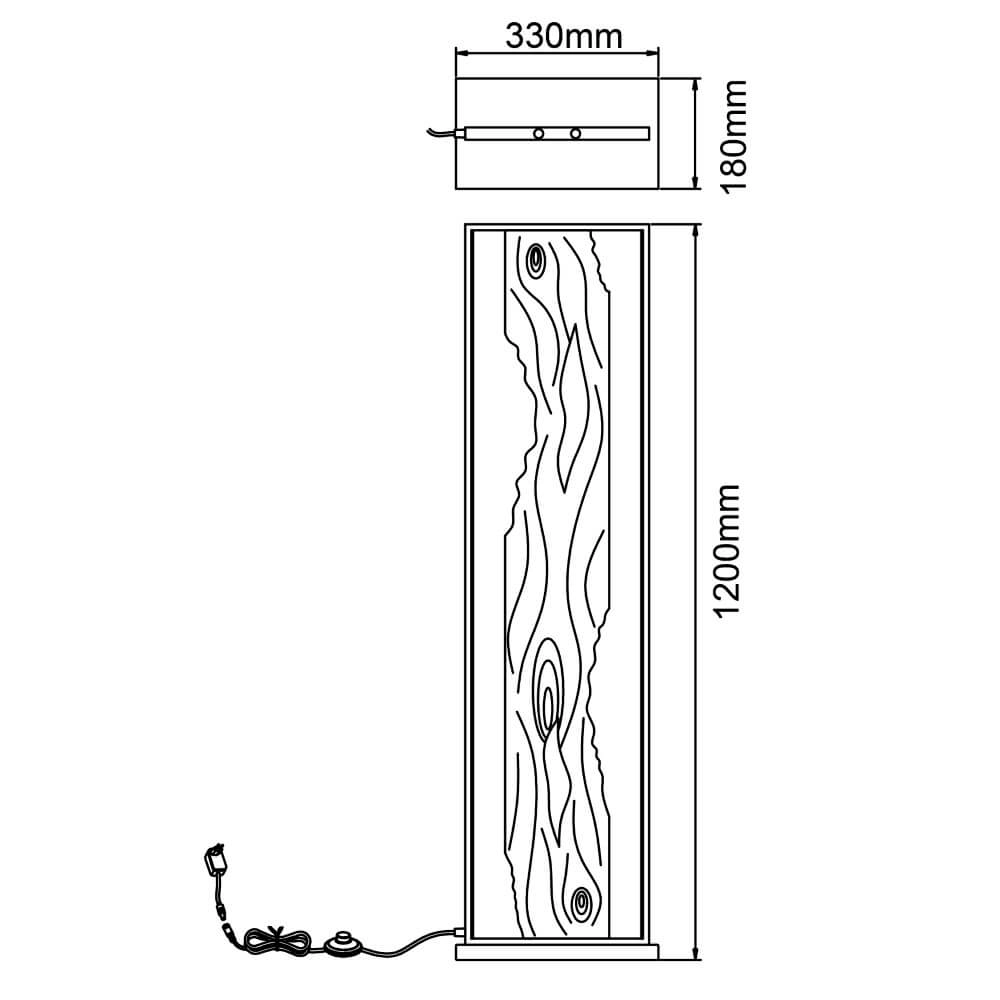 Lampe sur pied LED Chaumont avec du bois Brilliant 4004353411809