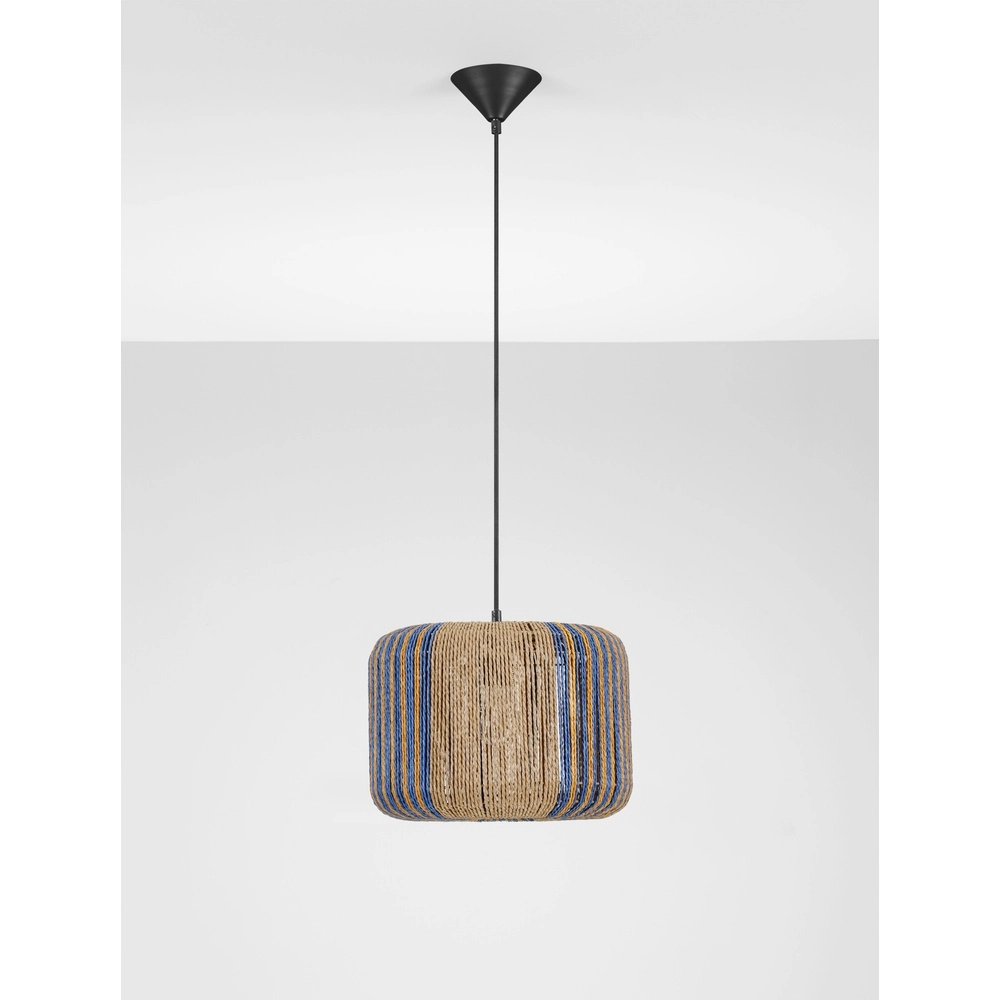 Suspension Abby Ø 33cm marron avec bleu Lyora 5212017477330