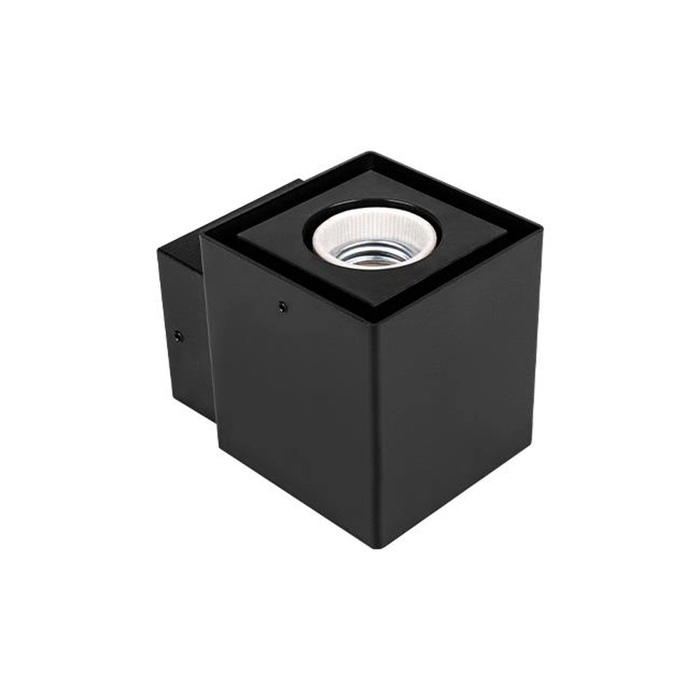 Lampe murale moderne Denver noir avec verre fumé Lyora 5904703019640