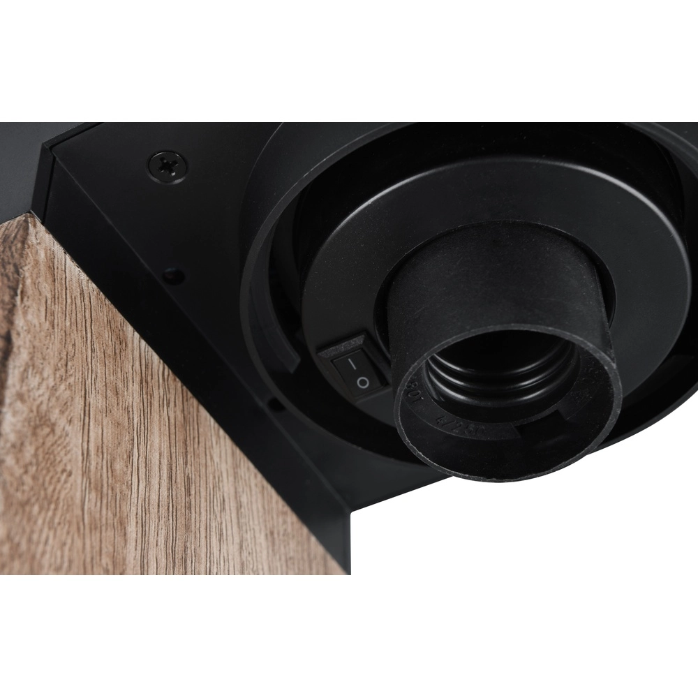 Lampe de jardin Ardila noir avec bois 100cm Trio 4017807603453