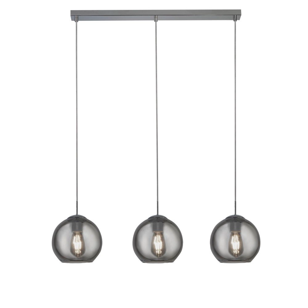 Lampe suspendue fumée Balls 3 lumières Lampe suspendue fumée Balls 3 lumières