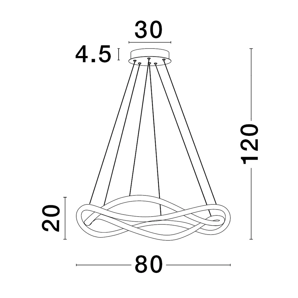 Suspension design Jinal noir Ø 80cm Lyora 5212017438744
