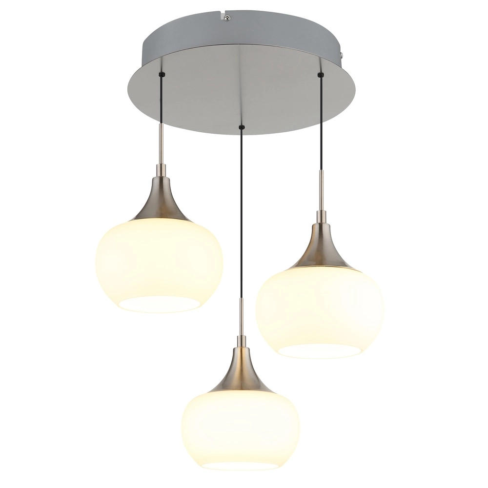 Lampe pendante de conception Lui Nickel 3-léger Globo 9007371589593