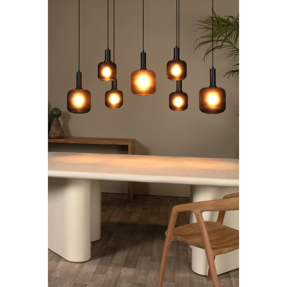 Lampe pendante noire Eloise 7 lumières Lucide 5411212452481