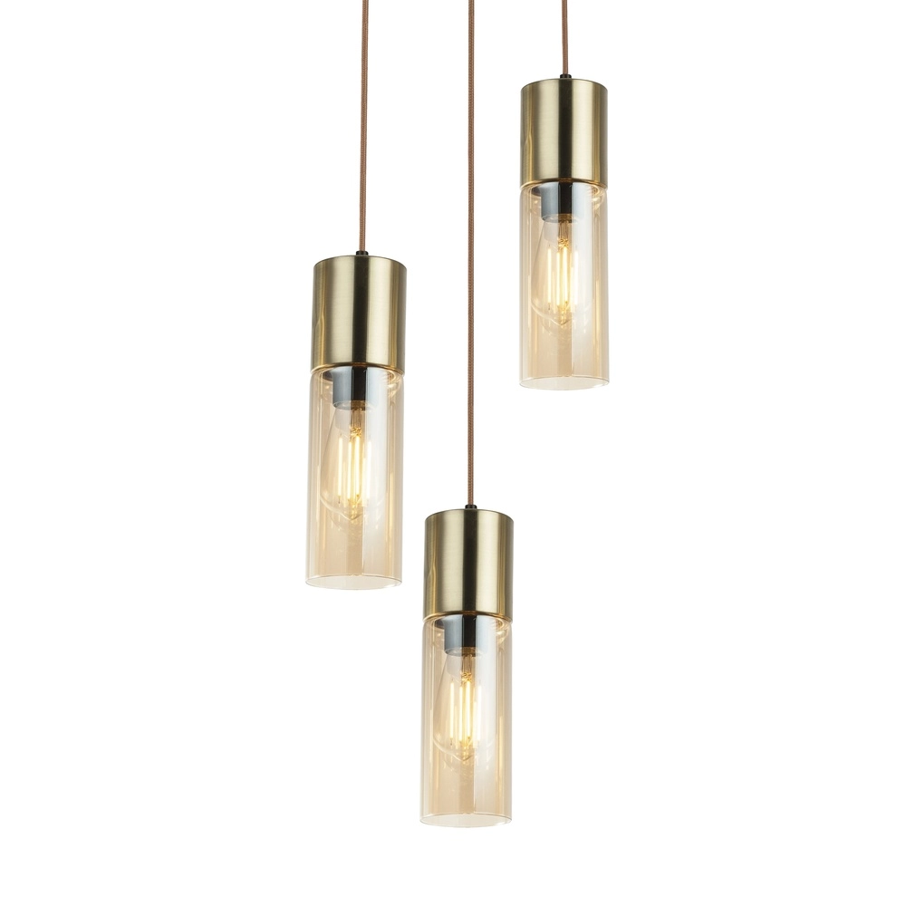 Lampe pendante à 3 lampes Annika Conception en or Globo 9007371409686