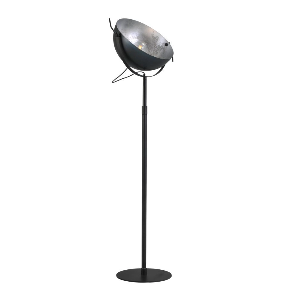 Lampadaire Industria 175 bronze à canon avec argent