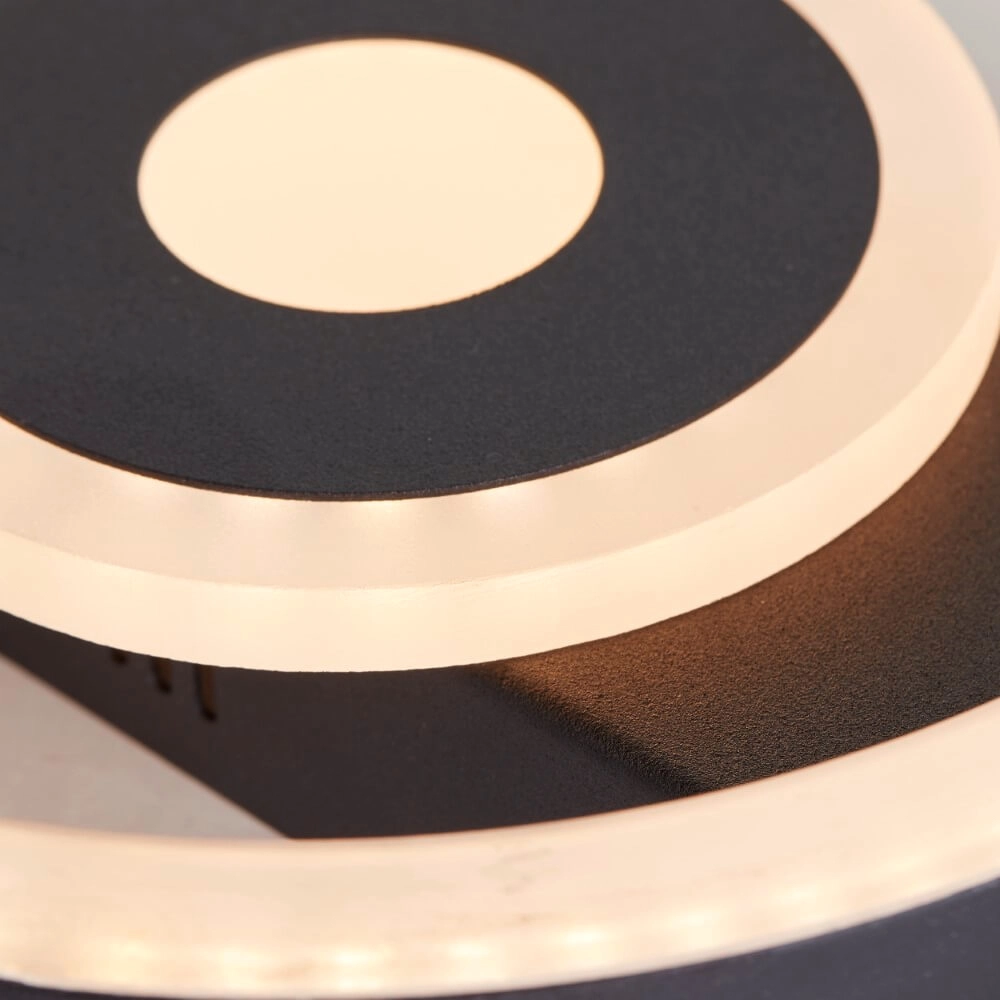 Plafonnier Maureen Ø 20cm noir Brilliant 4004353420047