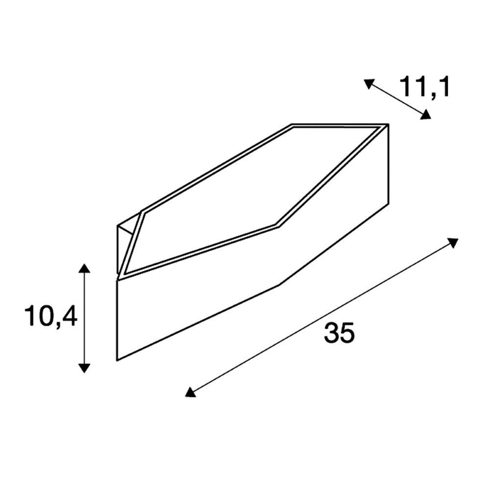 Applique murale LED Cariso WL-4 noir avec de l'or SLV 4024163164252