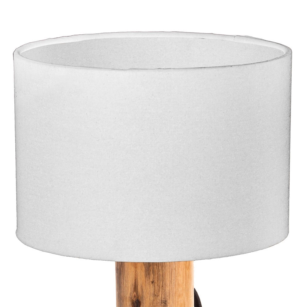 Lampe de table Norin bois avec capuchon blanc Globo 9007371478613