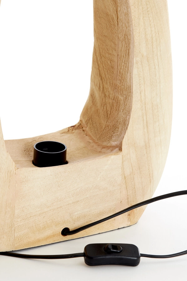 Lampe de table en bois clair Kelafo 33 x 40 cm Light & Living 8717807701109