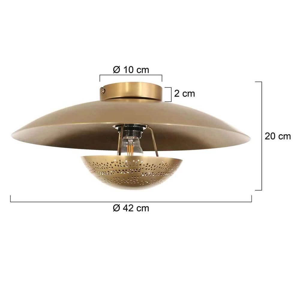 Plafonnier rond Brass bronze Steinhauer 8712746171662