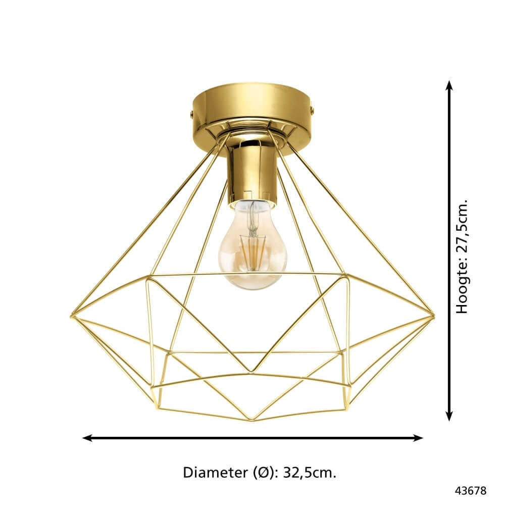 Plafonnier doré Tarbes Eglo 9002759436780