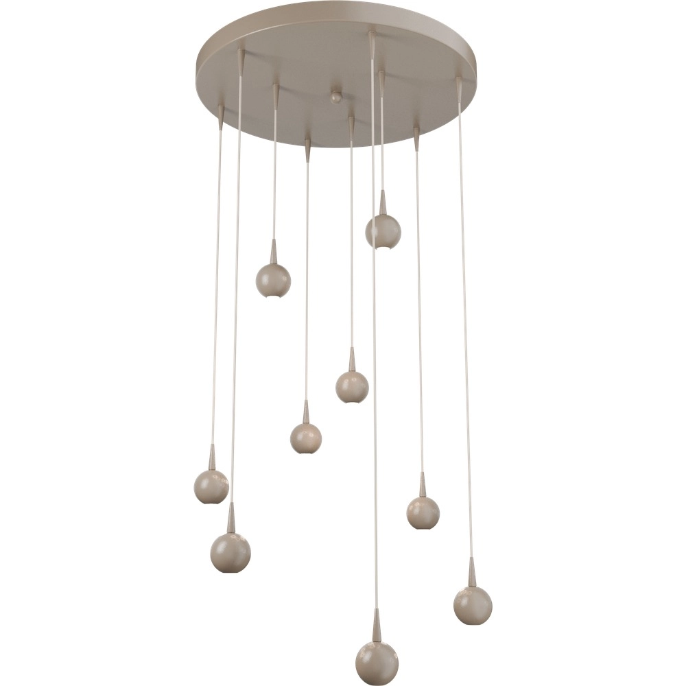 Lampe suspendue à 9 lampes Talana terra beige Ø 50cm DTW