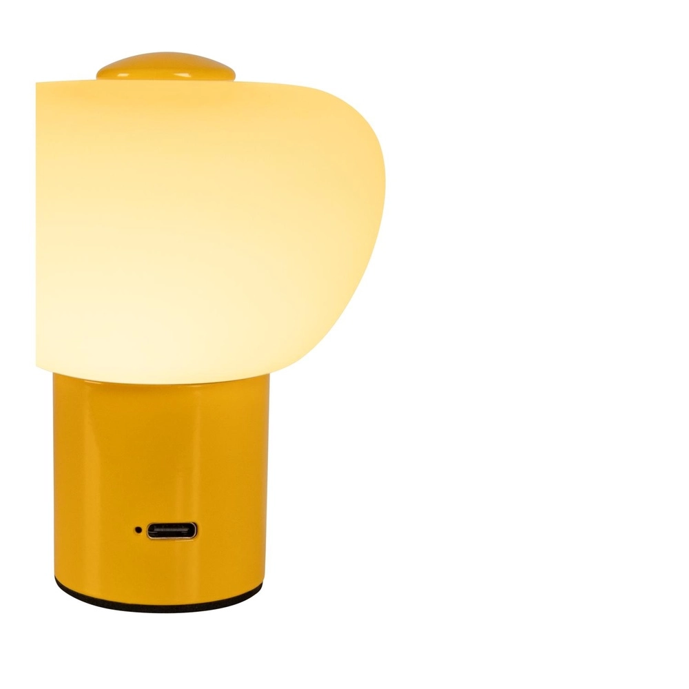 Lampe de table rechargeable Gustav jaune Lucide 5411212442024