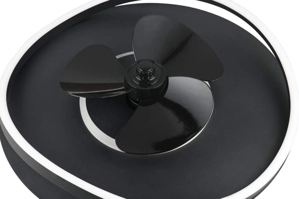 Ventilateur de plafond LED noir Sortland Trio 4017807606027