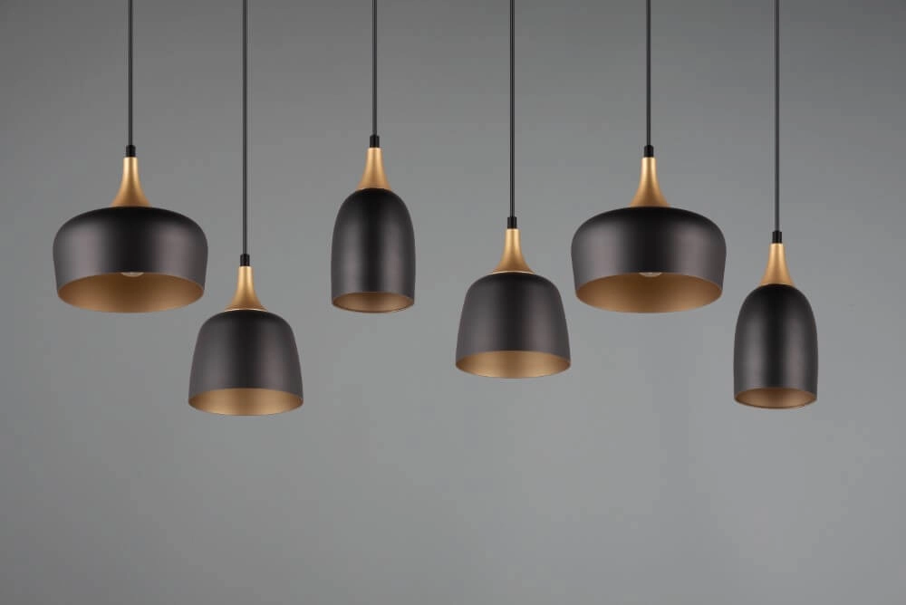 Lampe suspendue design Chiraz noir 6 lumières Trio 4017807566864