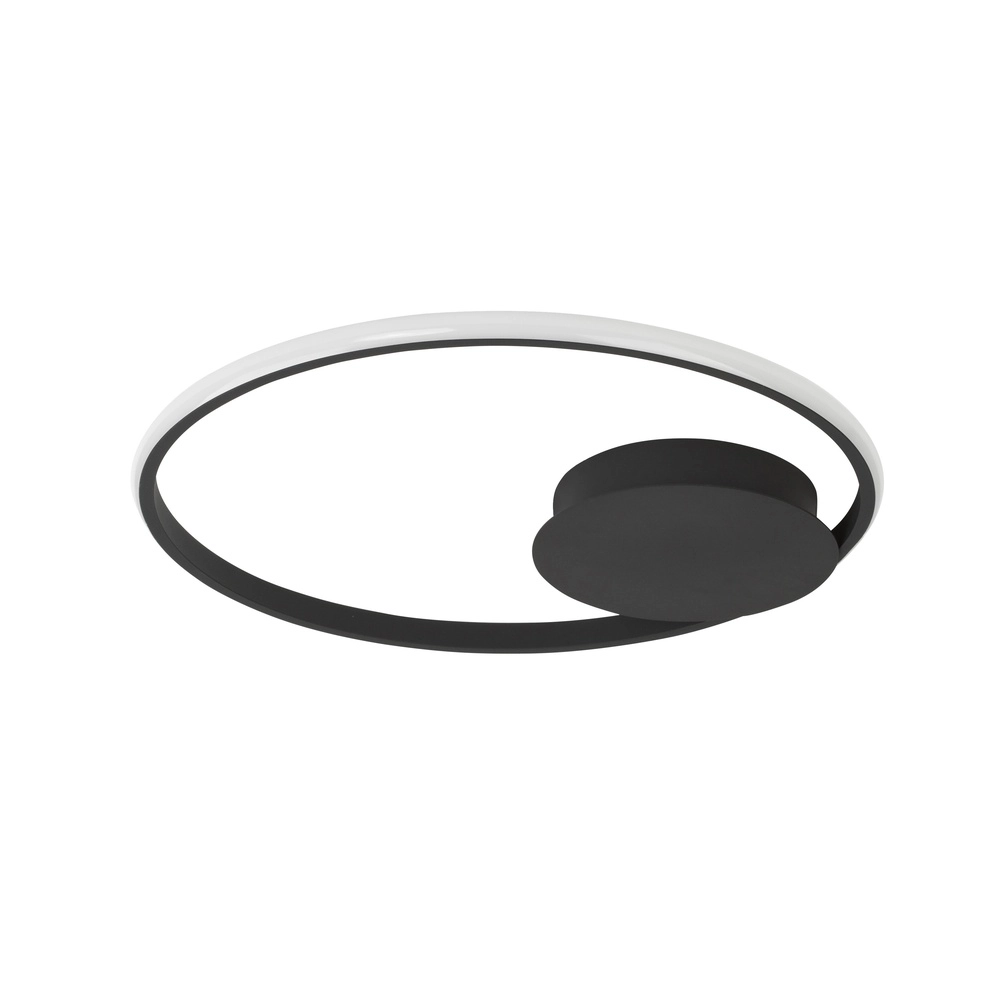 Plafonnier rond Fuline noir Ø 50cm Lyora 5212017419682
