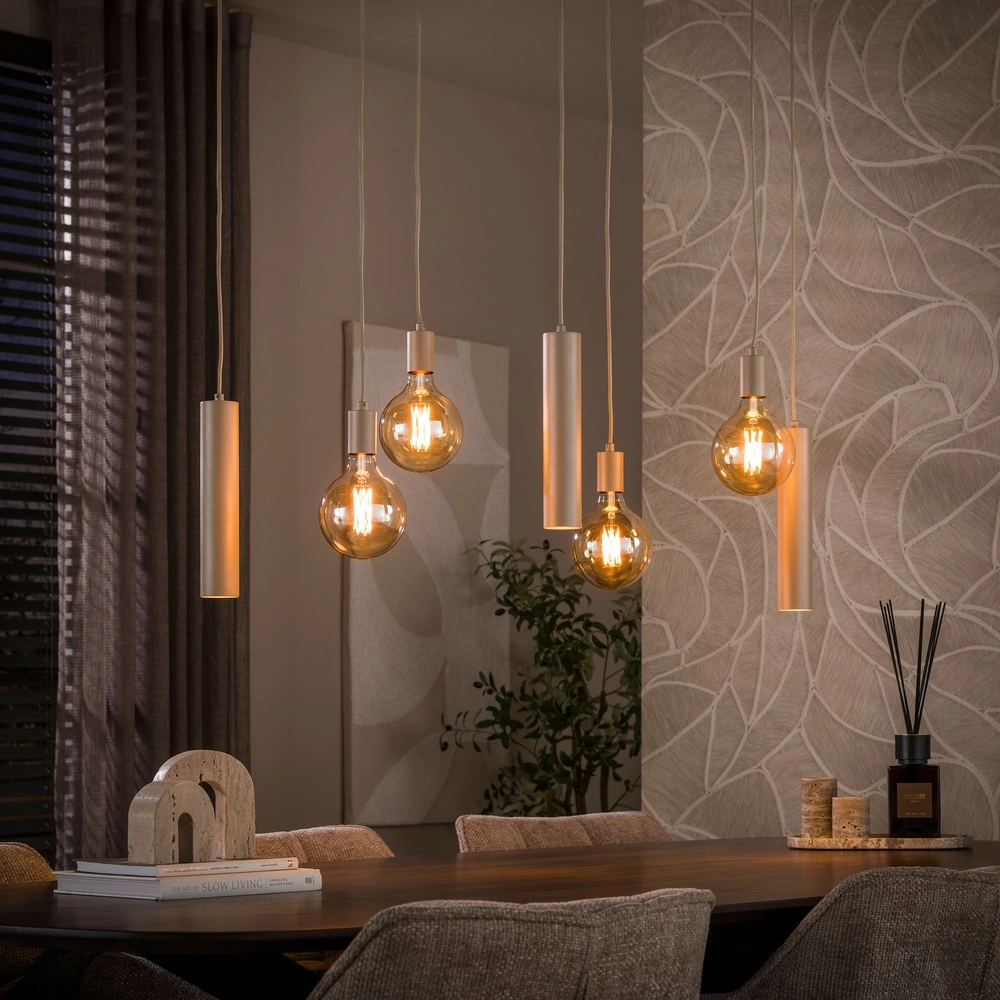 Lampe pendante de conception Senso Brun sable 7 clairs