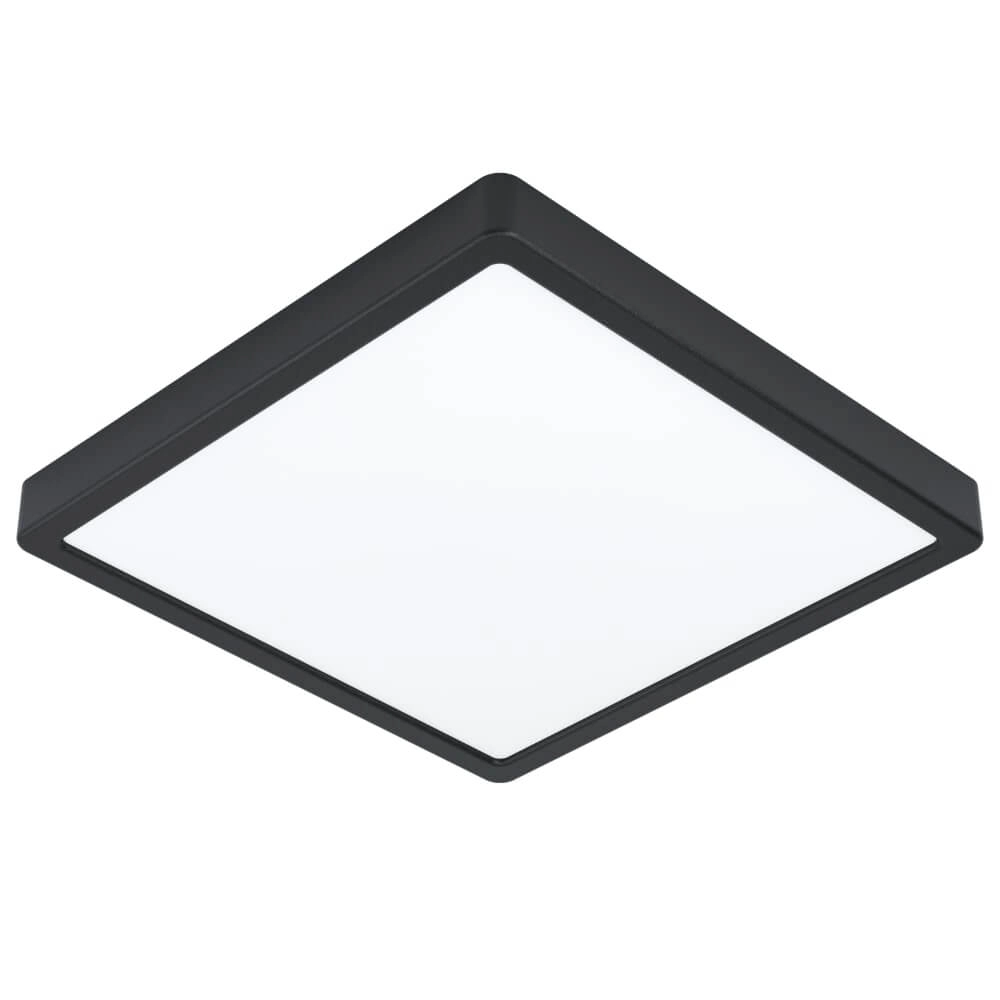 Plafonnier carré Fueva 5 4000K noir