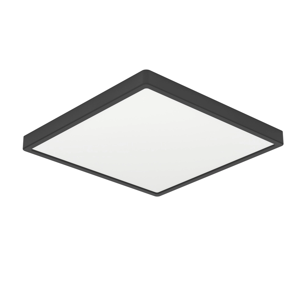 Lumière de plafond IP44 Fueva 6 Carré - Noir - 15x15cm