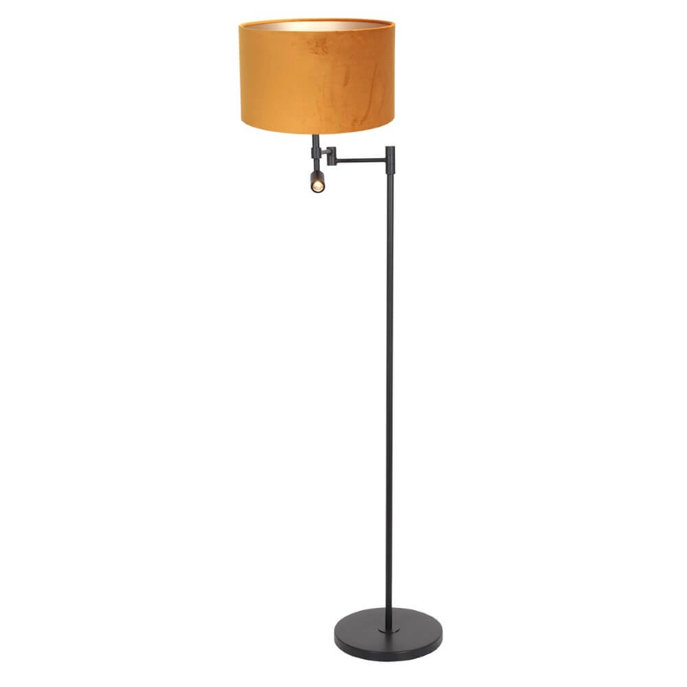 Lampe de table rurale Stanger avec du velours doré Steinhauer 8712746152463