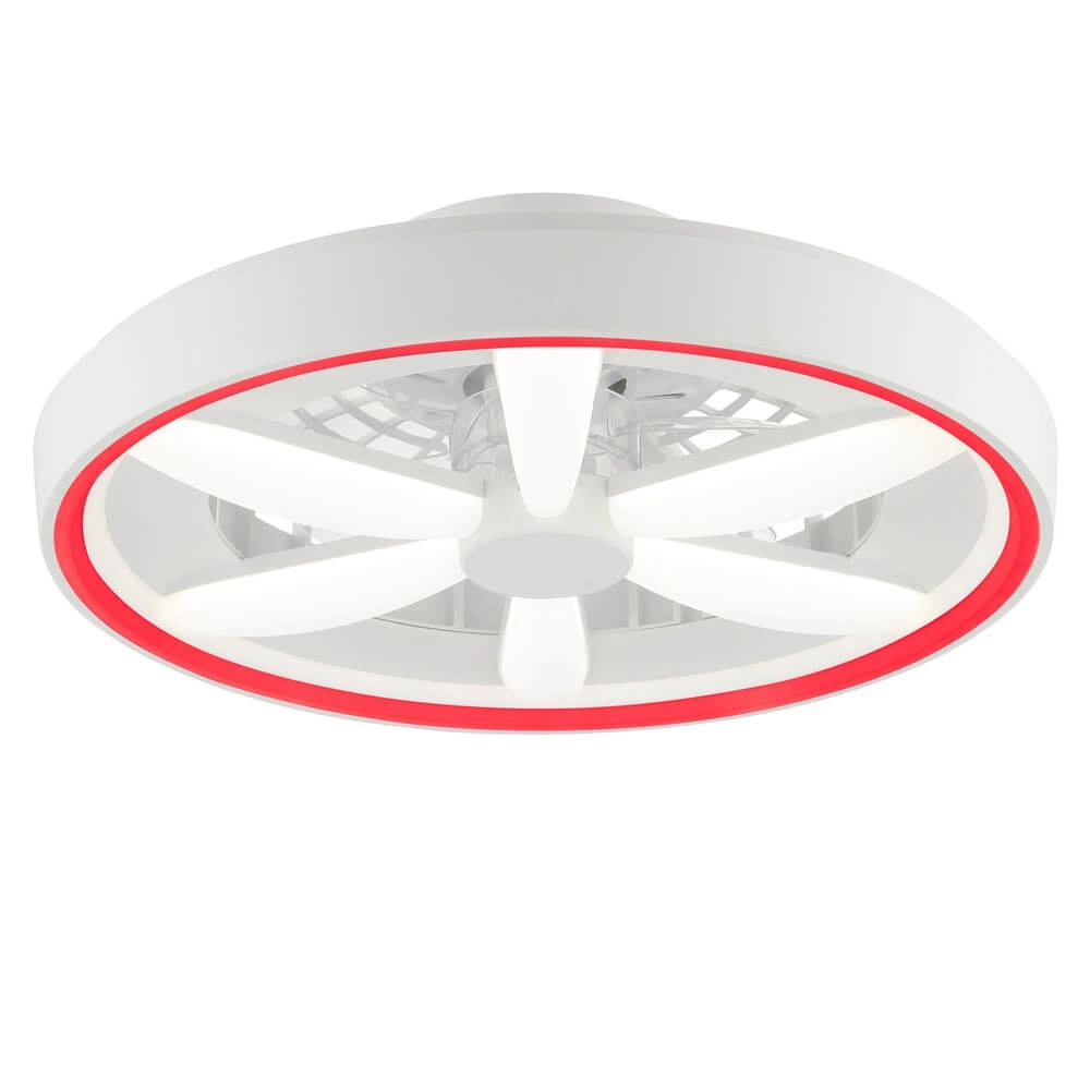 Ventilateur de plafond blanc Gaiano avec lampe RGB Brilliant 4004353455704