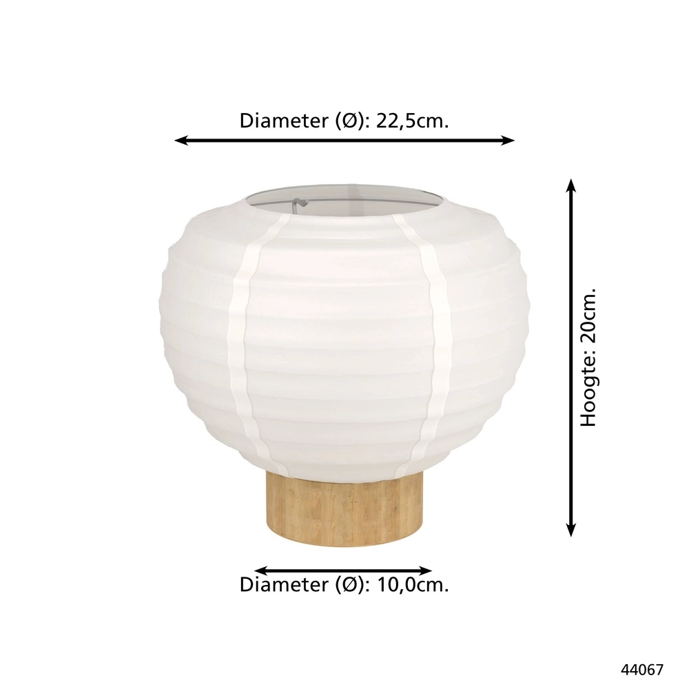 Lampe de table Summerhill Ø 23cm - papier de voyage Eglo 9002759440671