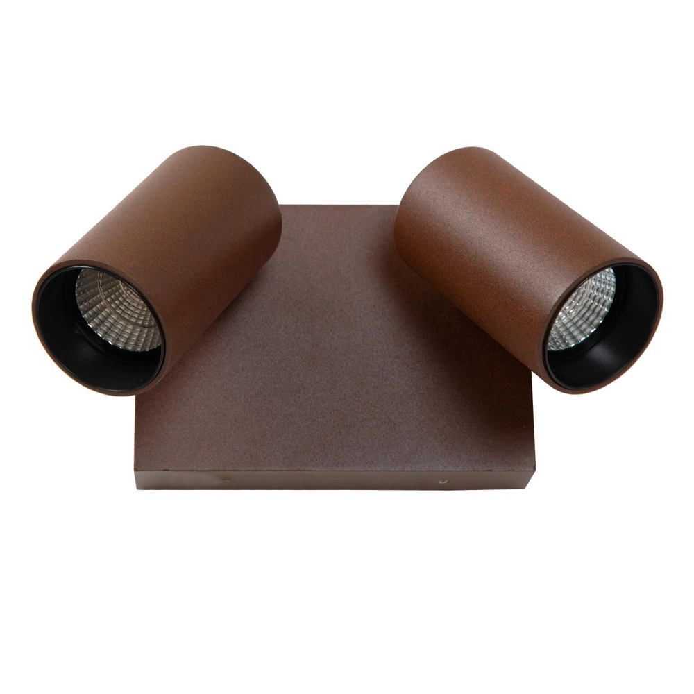 Tache murale IP65 Emeric Double brun rouille